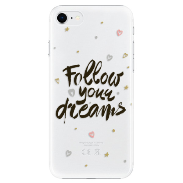 Plastové pouzdro iSaprio - Follow Your Dreams - black - iPhone SE 2020