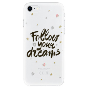 Plastové pouzdro iSaprio - Follow Your Dreams - black na mobil Apple iPhone SE 2020 / Apple iPhone SE 2022