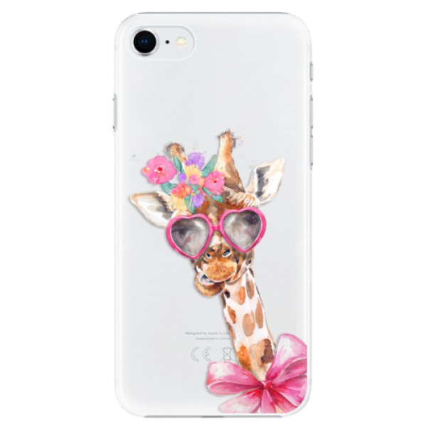 Plastové pouzdro iSaprio - Lady Giraffe - iPhone SE 2020