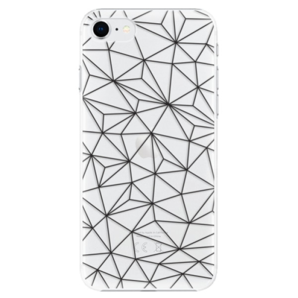 Plastové pouzdro iSaprio - Abstract Triangles 03 - black - iPhone SE 2020