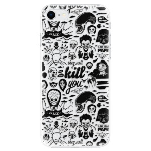 Plastové pouzdro iSaprio - Comics 01 - black na mobil Apple iPhone SE 2020 / Apple iPhone SE 2022