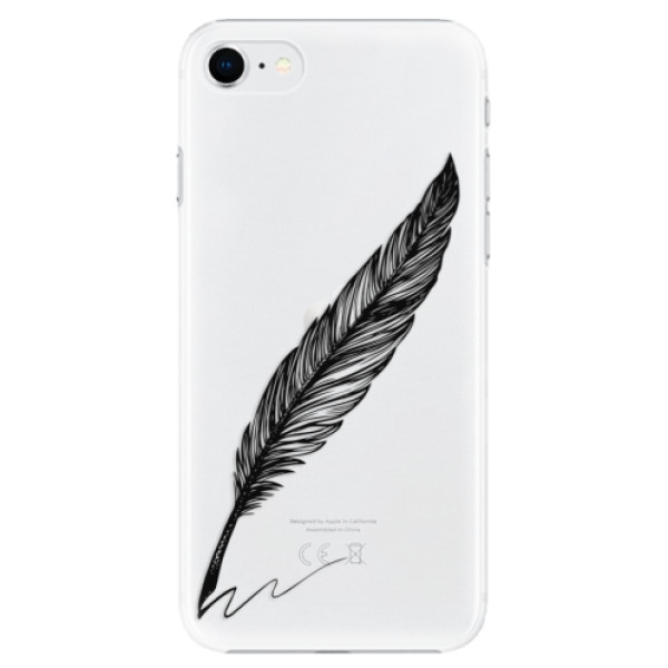 Plastové pouzdro iSaprio - Writing By Feather - black - iPhone SE 2020
