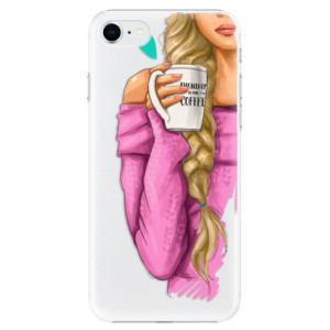 Plastové pouzdro iSaprio - My Coffe and Blond Girl na mobil Apple iPhone SE 2020 / Apple iPhone SE 2022