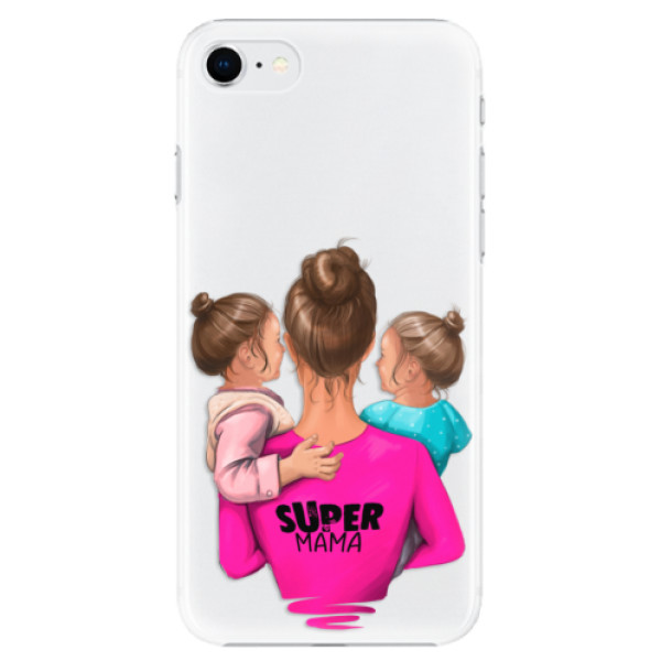 Plastové pouzdro iSaprio - Super Mama - Two Girls - iPhone SE 2020