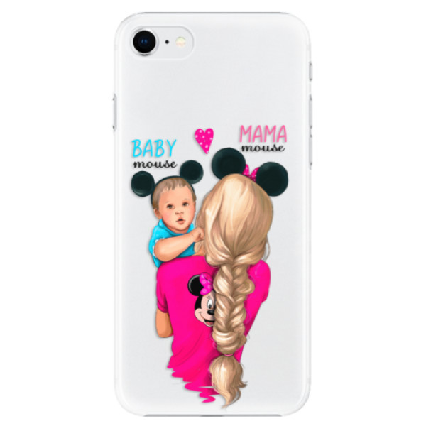 Plastové pouzdro iSaprio - Mama Mouse Blonde and Boy - iPhone SE 2020