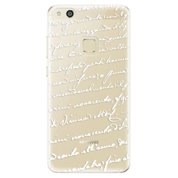 Odolné silikonové pouzdro iSaprio - Handwriting 01 - white - Huawei P10 Lite
