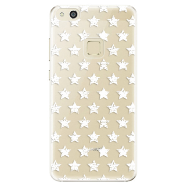 Odolné silikonové pouzdro iSaprio - Stars Pattern - white - Huawei P10 Lite