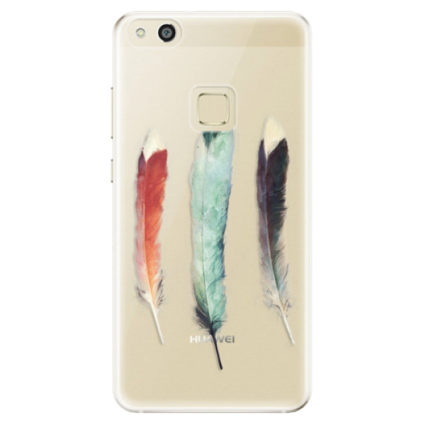 Odolné silikonové pouzdro iSaprio - Three Feathers - Huawei P10 Lite