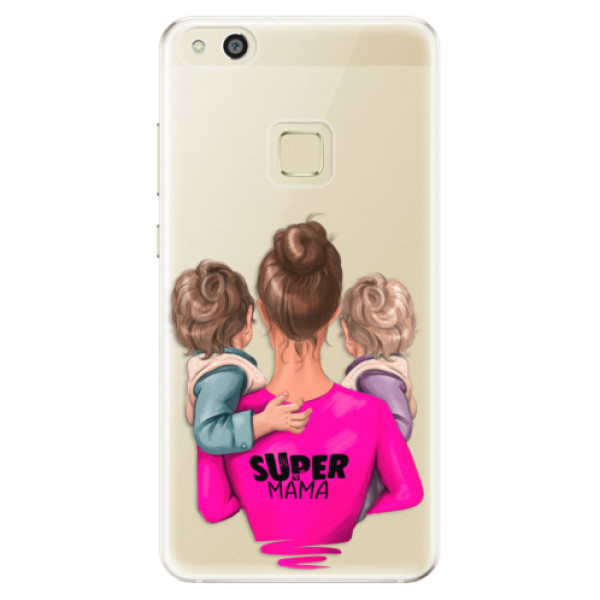Odolné silikonové pouzdro iSaprio - Super Mama - Two Boys - Huawei P10 Lite