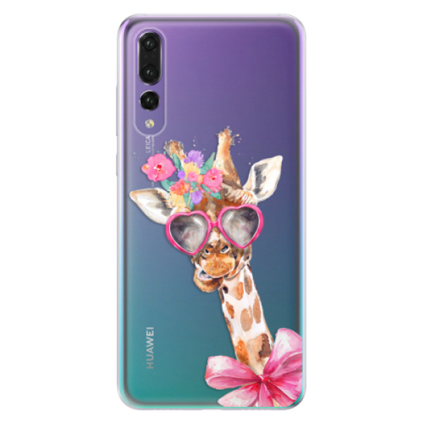 Odolné silikonové pouzdro iSaprio - Lady Giraffe na mobil Huawei P20 Pro (Odolný silikonový kryt, obal, pouzdro iSaprio s motivem Lady Giraffe na mobilní telefon Huawei P20 Pro)