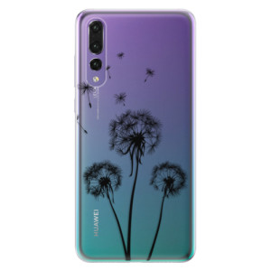 Silikonové pouzdro iSaprio - Huawei P20 Pro - Three Dandelions black