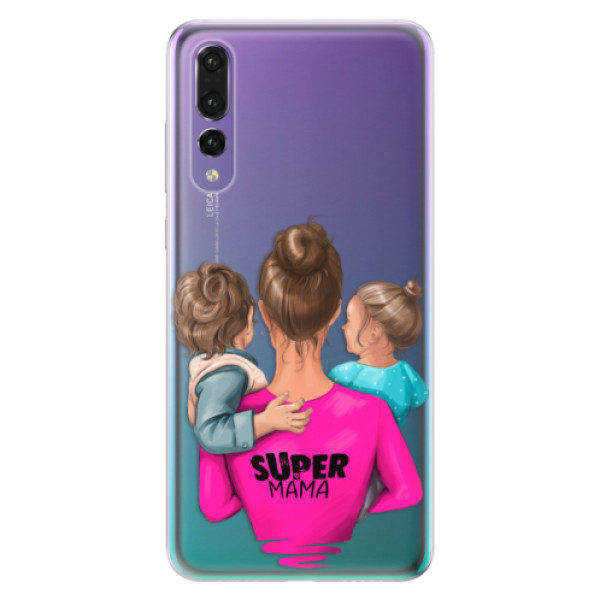 Odolné silikonové pouzdro iSaprio - Super Mama - Boy and Girl - Huawei P20 Pro