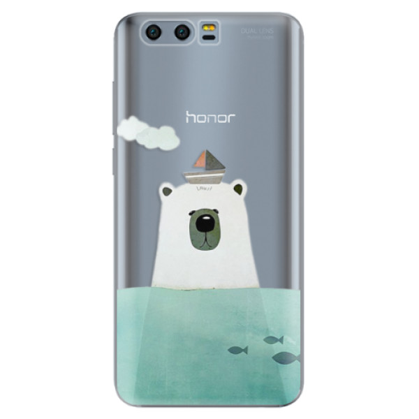 Odolné silikonové pouzdro iSaprio - Bear With Boat - Huawei Honor 9