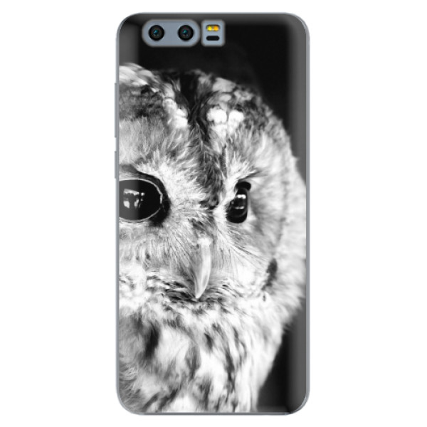 Odolné silikonové pouzdro iSaprio - BW Owl - Huawei Honor 9