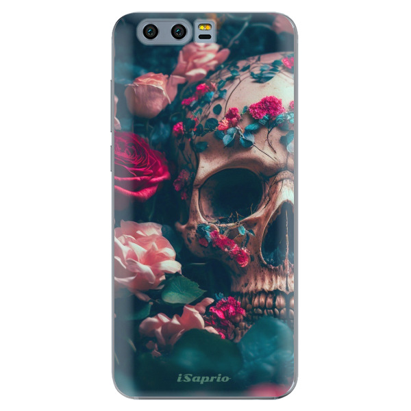 Odolné silikonové pouzdro iSaprio - Skull in Roses - Huawei Honor 9