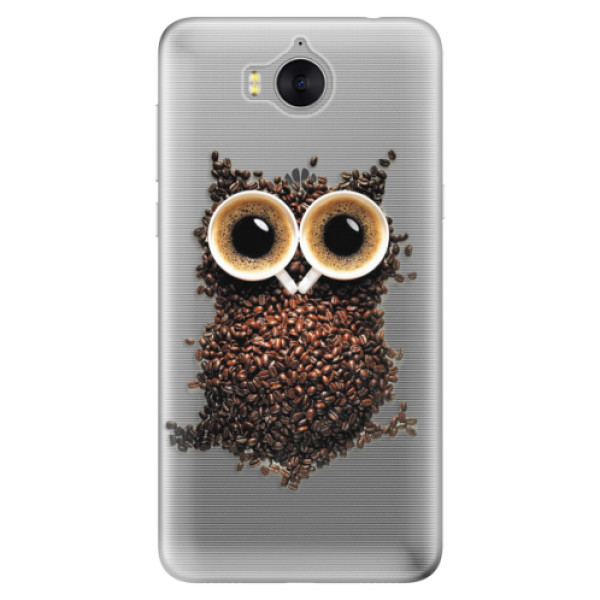 Odolné silikonové pouzdro iSaprio - Owl And Coffee - Huawei Y5 2017 / Y6 2017