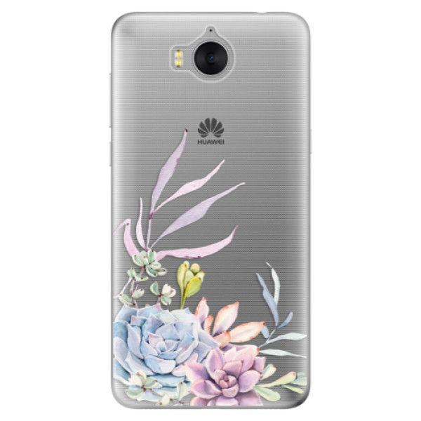 Odolné silikonové pouzdro iSaprio - Succulent 01 - Huawei Y5 2017 / Y6 2017