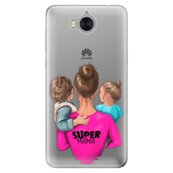Odolné silikonové pouzdro iSaprio - Super Mama - Boy and Girl - Huawei Y5 2017 / Y6 2017