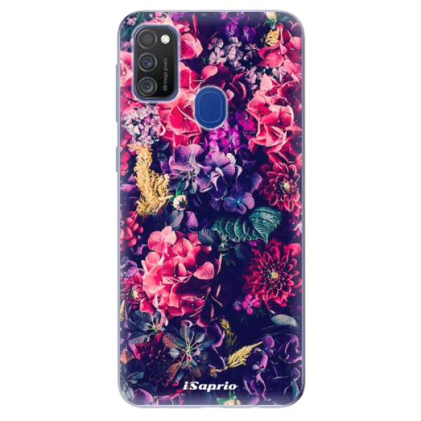 Odolné silikonové pouzdro iSaprio - Flowers 10 na mobil Samsung Galaxy M21 (Silikonový odolný kryt, obal, pouzdro iSaprio - Flowers 10 na mobilní telefon Samsung Galaxy M21)
