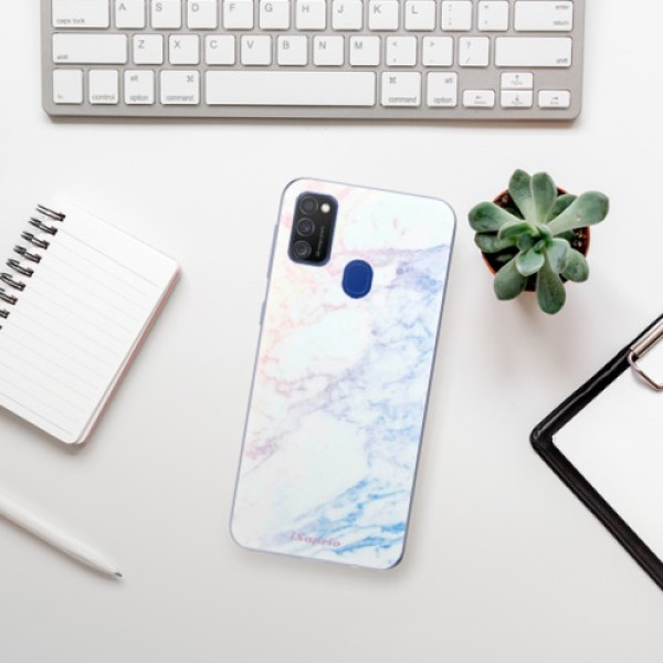 Silikonové pouzdro iSaprio - Samsung Galaxy M21 - Raibow Marble 10