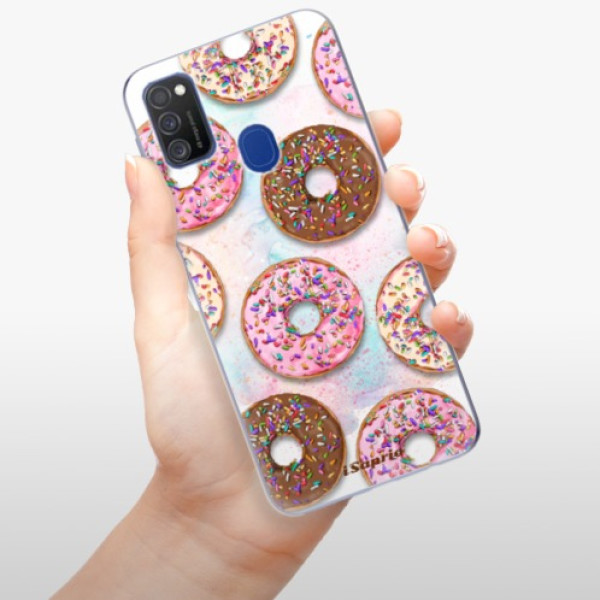 Silikonové pouzdro iSaprio - Samsung Galaxy M21 - Donuts 11