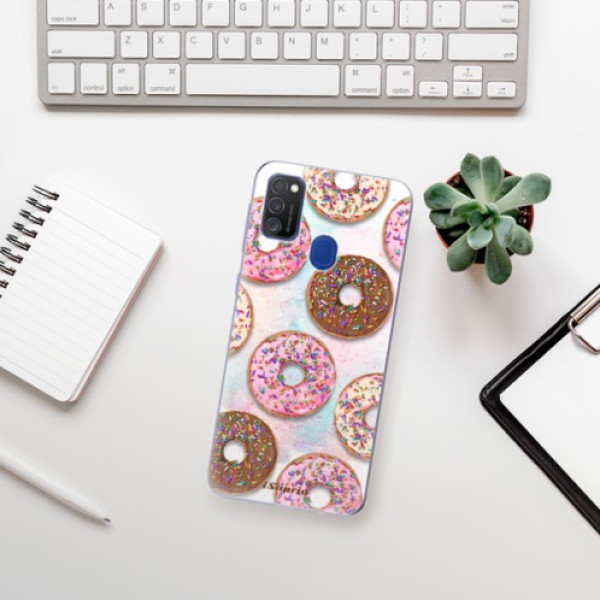 Silikonové pouzdro iSaprio - Samsung Galaxy M21 - Donuts 11