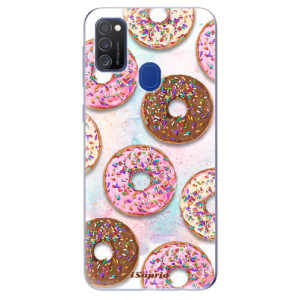 Silikonové pouzdro iSaprio - Samsung Galaxy M21 - Donuts 11