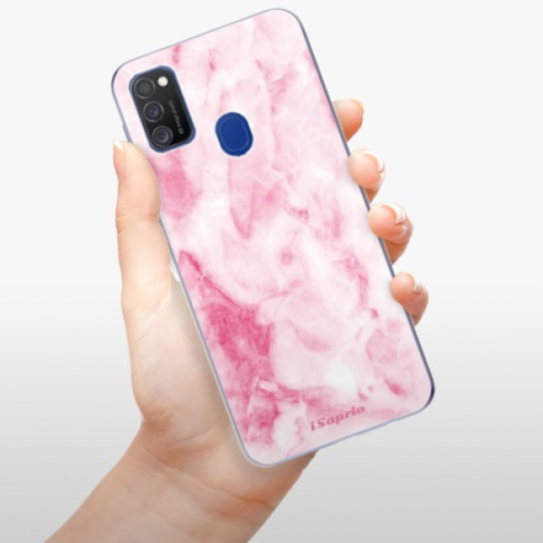 Silikonové pouzdro iSaprio - Samsung Galaxy M21 - RoseMarble 16