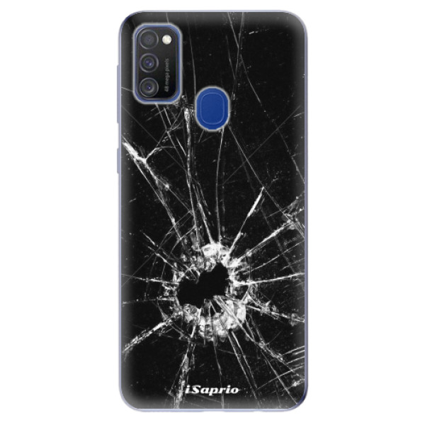 Odolné silikonové pouzdro iSaprio - Broken Glass 10 na mobil Samsung Galaxy M21 (Silikonový odolný kryt, obal, pouzdro iSaprio - Broken Glass 10 na mobilní telefon Samsung Galaxy M21)