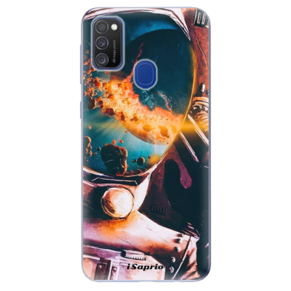 Odolné silikonové pouzdro iSaprio - Astronaut 01 na mobil Samsung Galaxy M21 (Silikonový odolný kryt, obal, pouzdro iSaprio - Astronaut 01 na mobilní telefon Samsung Galaxy M21)