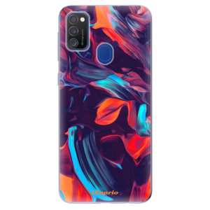Silikonové pouzdro iSaprio - Samsung Galaxy M21 - Color Marble 19