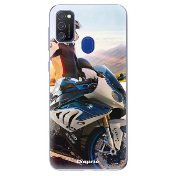 Odolné silikonové pouzdro iSaprio - Motorcycle 10 - Samsung Galaxy M21