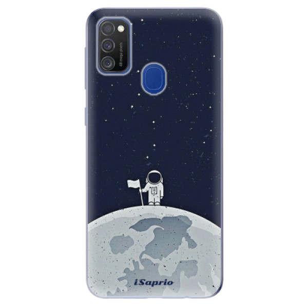 Odolné silikonové pouzdro iSaprio - On The Moon 10 na mobil Samsung Galaxy M21 (Silikonový odolný kryt, obal, pouzdro iSaprio - On The Moon 10 na mobilní telefon Samsung Galaxy M21)