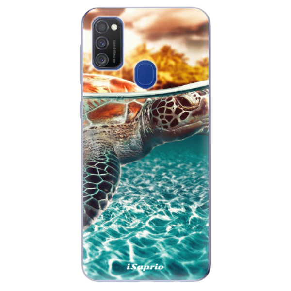 Odolné silikonové pouzdro iSaprio - Turtle 01 na mobil Samsung Galaxy M21 (Silikonový odolný kryt, obal, pouzdro iSaprio - Turtle 01 na mobilní telefon Samsung Galaxy M21)