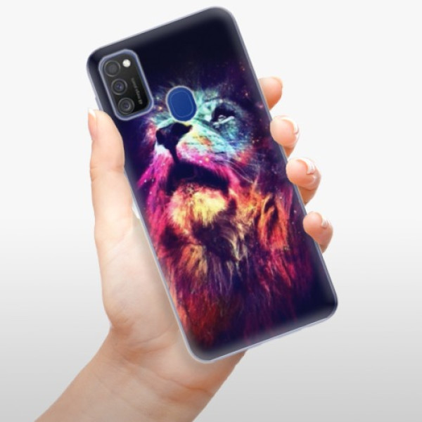 Silikonové pouzdro iSaprio - Samsung Galaxy M21 - Lion in Colors