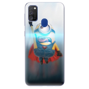 Silikonové pouzdro iSaprio - Samsung Galaxy M21 - Mimons Superman 02