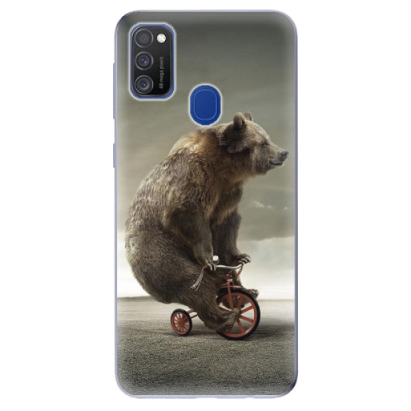 Odolné silikonové pouzdro iSaprio - Bear 01 na mobil Samsung Galaxy M21 (Silikonový odolný kryt, obal, pouzdro iSaprio - Bear 01 na mobilní telefon Samsung Galaxy M21)