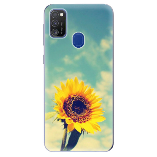 Odolné silikonové pouzdro iSaprio - Sunflower 01 na mobil Samsung Galaxy M21 (Silikonový odolný kryt, obal, pouzdro iSaprio - Sunflower 01 na mobilní telefon Samsung Galaxy M21)