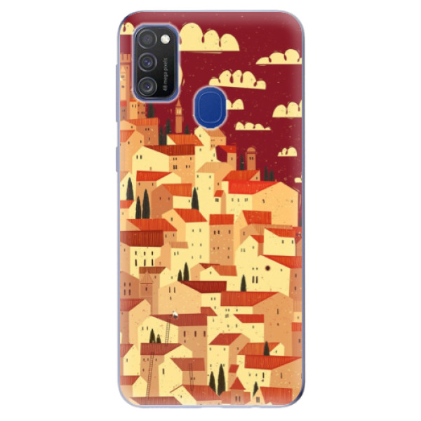Odolné silikonové pouzdro iSaprio - Mountain City - Samsung Galaxy M21