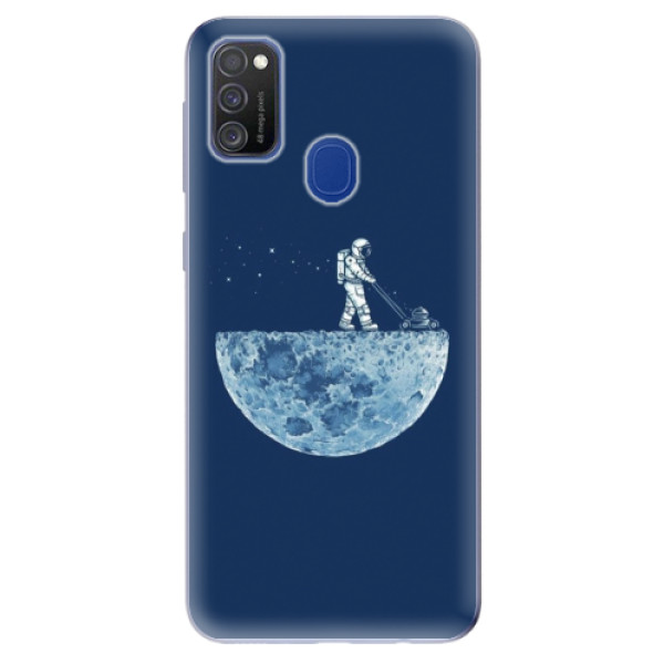 Odolné silikonové pouzdro iSaprio - Moon 01 na mobil Samsung Galaxy M21 (Silikonový odolný kryt, obal, pouzdro iSaprio - Moon 01 na mobilní telefon Samsung Galaxy M21)