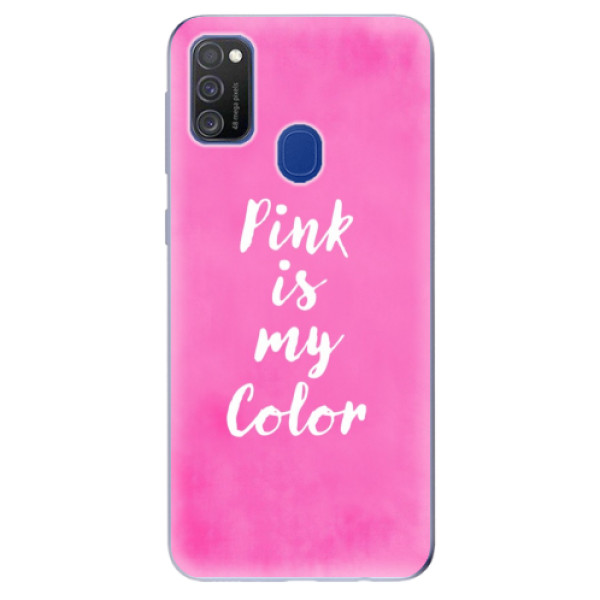 Odolné silikonové pouzdro iSaprio - Pink is my color na mobil Samsung Galaxy M21 (Silikonový odolný kryt, obal, pouzdro iSaprio - Pink is my color na mobilní telefon Samsung Galaxy M21)