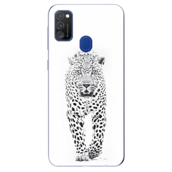 Odolné silikonové pouzdro iSaprio - White Jaguar - Samsung Galaxy M21