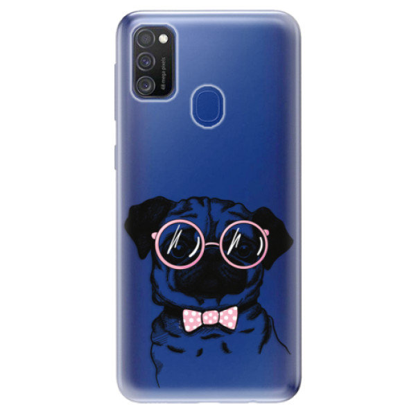 Odolné silikonové pouzdro iSaprio - The Pug na mobil Samsung Galaxy M21 (Silikonový odolný kryt, obal, pouzdro iSaprio - The Pug na mobilní telefon Samsung Galaxy M21)