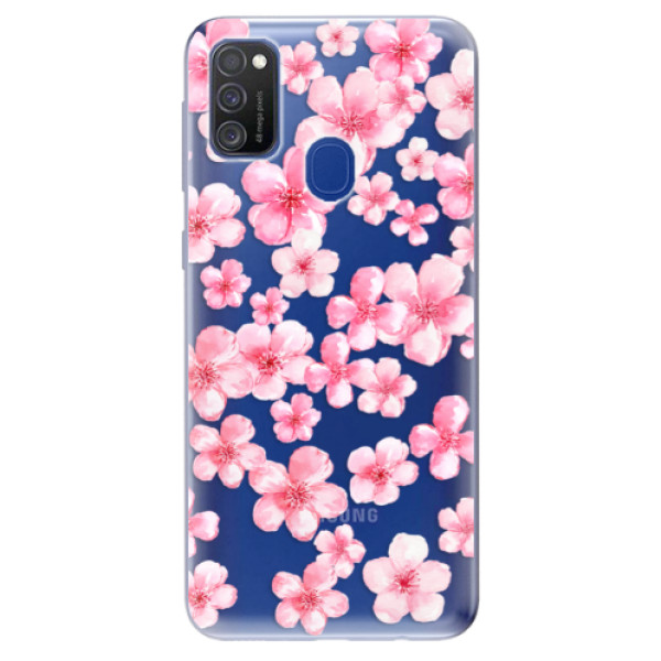 Odolné silikonové pouzdro iSaprio - Flower Pattern 05 na mobil Samsung Galaxy M21 (Silikonový odolný kryt, obal, pouzdro iSaprio - Flower Pattern 05 na mobilní telefon Samsung Galaxy M21)