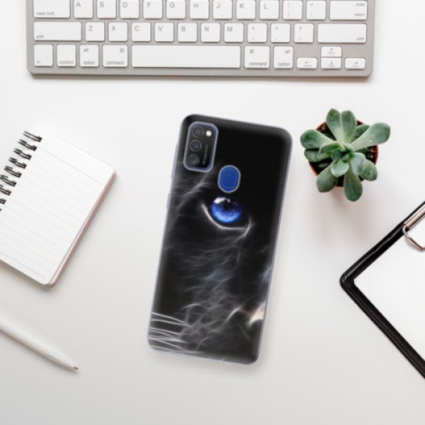 Silikonové pouzdro iSaprio - Samsung Galaxy M21 - Black Puma