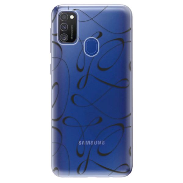 Odolné silikonové pouzdro iSaprio - Fancy - black na mobil Samsung Galaxy M21 (Silikonový odolný kryt, obal, pouzdro iSaprio - Fancy - black na mobilní telefon Samsung Galaxy M21)