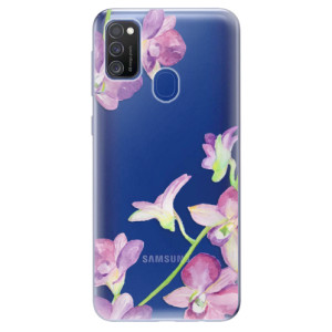 Silikonové pouzdro iSaprio - Samsung Galaxy M21 - Purple Orchid