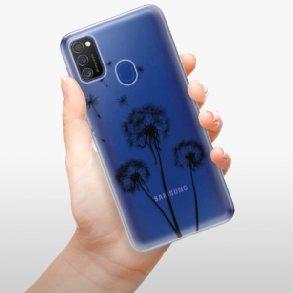 Silikonové pouzdro iSaprio - Samsung Galaxy M21 - Three Dandelions black