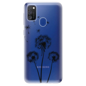 Silikonové pouzdro iSaprio - Samsung Galaxy M21 - Three Dandelions black