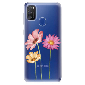 Silikonové pouzdro iSaprio - Samsung Galaxy M21 - Three Flowers